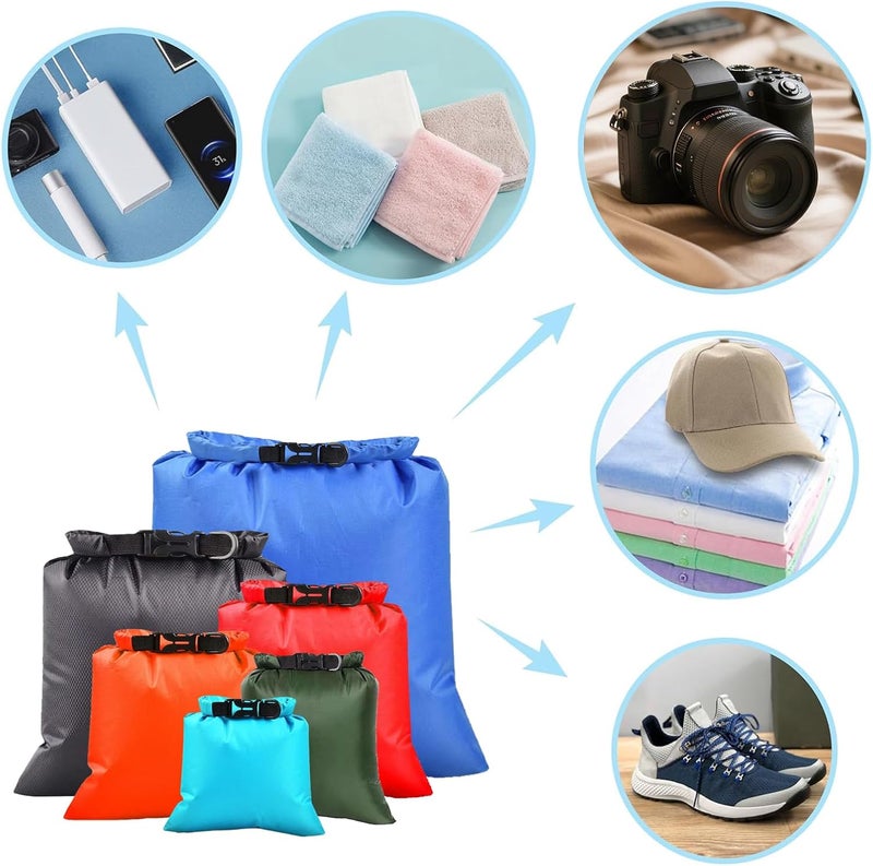 ILZAR Store 6PCS Dry Bags Waterproof, Lightweight Dry Bags for Kayaking Waterproof，Outdoor Waterproof Bag for Kayaking Hiking Boating Camping - Image 5